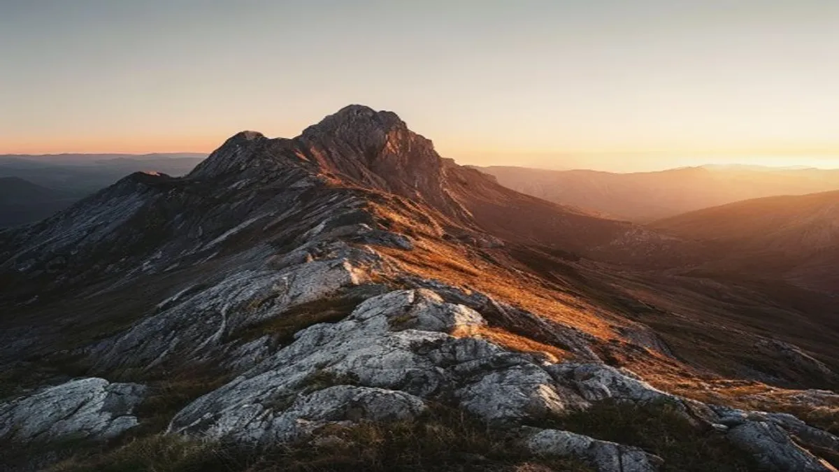 Rugged mountain landscape.