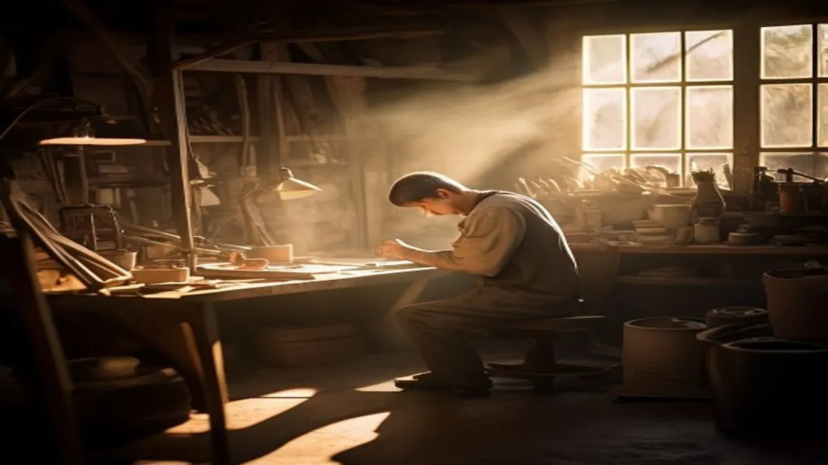 Craftsman workshop lighting.